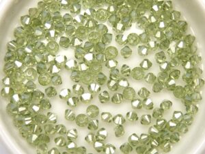 03-MC-00010-14457 Bicone, Crystal Green Luster, 3 mm. 50 Pc.-10909