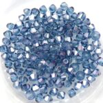 03-MC-00010-14464 Bicone, Crystal Blue Luster, 3 mm. 50 Pc.-0