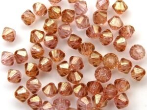 03-MC-00010-14495 Bicone, Crystal Red Luster, 3 mm. 50 Pc.-10921