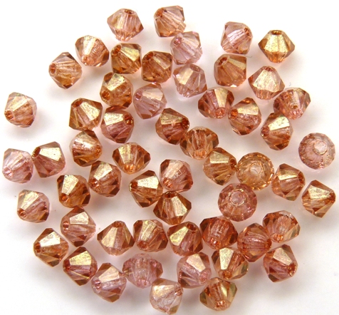 03-MC-00010-14495 Bicone, Crystal Red Luster, 3 mm. 50 Pc.-10921