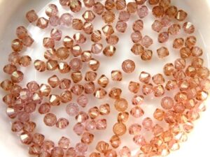 03-MC-00010-14495 Bicone, Crystal Red Luster, 3 mm. 50 Pc.-10922