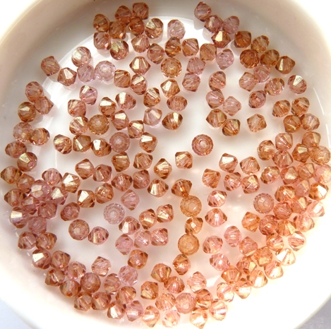 03-MC-00010-14495 Bicone, Crystal Red Luster, 3 mm. 50 Pc.-10922