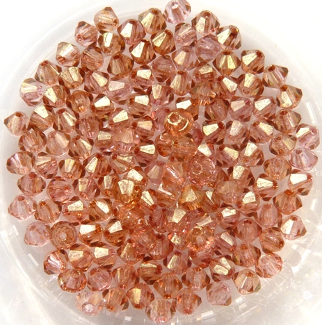 03-MC-00010-14495 Bicone, Crystal Red Luster, 3 mm. 50 Pc.-0 03-MC-00010-14495 Bicone, Crystal Red Luster, 3 mm. 50 Pc.-0