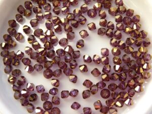 03-MC-00010-14496 Bicone, Crystal Violet Luster, 3 mm. 50 Pc.-10928