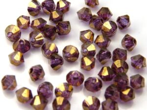 03-MC-00010-14496 Bicone, Crystal Violet Luster, 3 mm. 50 Pc.-10927