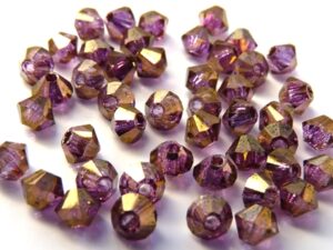 03-MC-00010-14496 Bicone, Crystal Violet Luster, 3 mm. 50 Pc.-10930