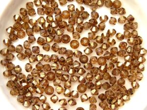 03-MC-00010-15695 Bicone, Crystal Senegal Luster, 3 mm. 50 Pc.-10936