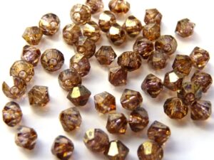 03-MC-00010-15695 Bicone, Crystal Senegal Luster, 3 mm. 50 Pc.-0