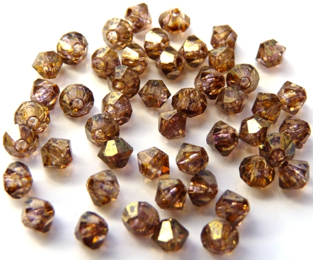 03-MC-00010-15695 Bicone, Crystal Senegal Luster, 3 mm. 50 Pc.-0 03-MC-00010-15695 Bicone, Crystal Senegal Luster, 3 mm. 50 Pc.-0