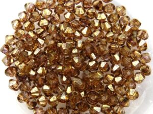 03-MC-00010-15695 Bicone, Crystal Senegal Luster, 3 mm. 50 Pc.-10937