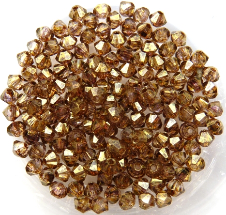 03-MC-00010-15695 Bicone, Crystal Senegal Luster, 3 mm. 50 Pc.-10937