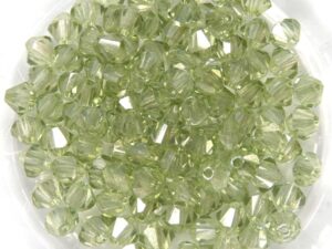 04-MC-00010-14457 Bicones Crystal Green Luster 4 mm. 50 Pc.-0