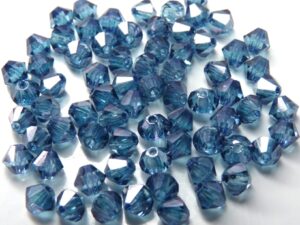 04-MC-00010-14464 Bicones Crystal Blue Luster 4 mm. 50 Pc.-10727