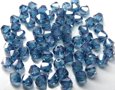 04-MC-00010-14464 Bicones Crystal Blue Luster 4 mm. 50 Pc.-10727