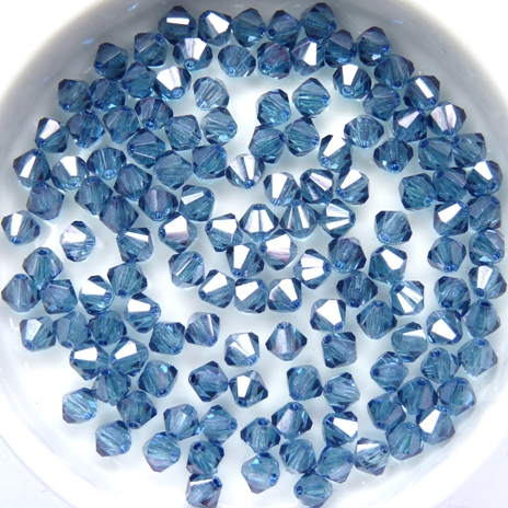 04-MC-00010-14464 Bicones Crystal Blue Luster 4 mm. 50 Pc.-10730