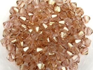 04-MC-00010-14495 Bicones Crystal Red Luster 4 mm. 50 Pc.-0