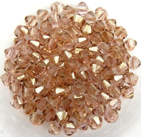 04-MC-00010-14495 Bicones Crystal Red Luster 4 mm. 50 Pc.-0