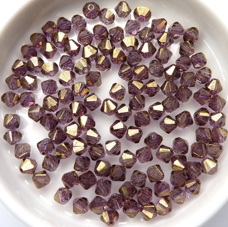 04-MC-00010-14496 Bicones Crystal Violet Luster 4 mm. 50 Pc.-10746