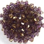 04-MC-00010-14496 Bicones Crystal Violet Luster 4 mm. 50 Pc.-0