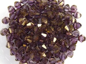 04-MC-00010-14496 Bicones Crystal Violet Luster 4 mm. 50 Pc.-0