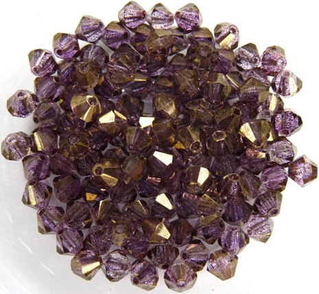 04-MC-00010-14496 Bicones Crystal Violet Luster 4 mm. 50 Pc.-0