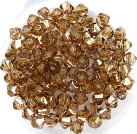 04-MC-00010-15695 Bicones Crystal Senegal Luster 4 mm. 50 Pc.-0 04-MC-00010-15695 Bicones Crystal Senegal Luster 4 mm. 50 Pc.-0