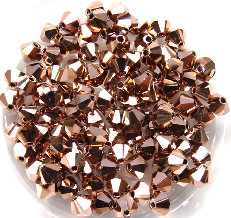 04-MC-00010-27100 Bicones Crystal Full Capri Gold 4 mm. 50 Pc.-0