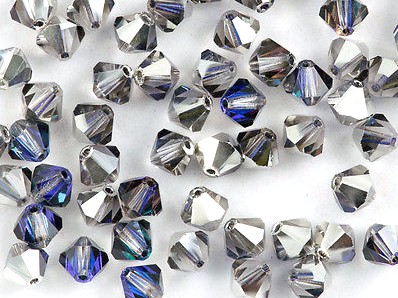 04-MC-00010-29536 Bicones Crystal Heliotrope 4 mm. 50 Pc.-10774