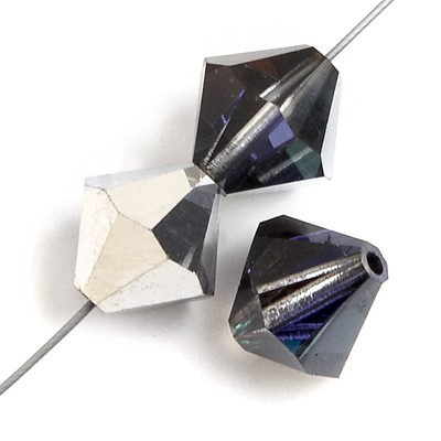 04-MC-00010-29536 Bicones Crystal Heliotrope 4 mm. 50 Pc.-10776