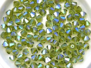 04-MC-50230-28701X2 Bicones Olivine 2XAB 4mm. 50 Pc.-10616