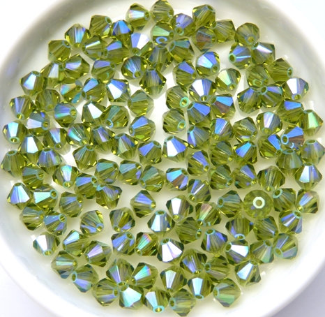 04-MC-50230-28701X2 Bicones Olivine 2XAB 4mm. 50 Pc.-10616
