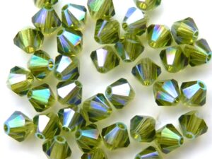 04-MC-50230-28701X2 Bicones Olivine 2XAB 4mm. 50 Pc.-10614