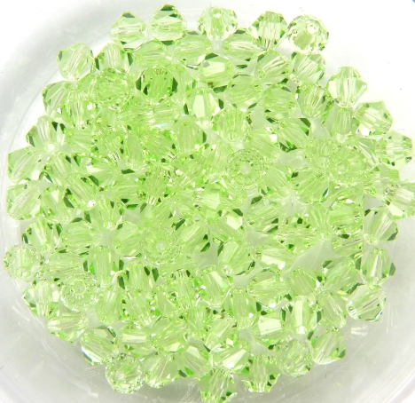 04-MC-50800 Bicone Chrysolite, 4 mm. 50 Pc.-10855