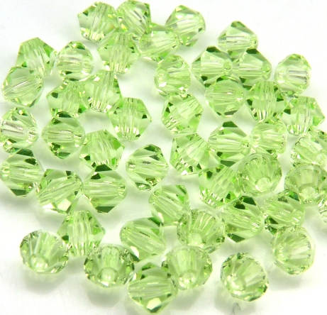 04-MC-50800 Bicone Chrysolite, 4 mm. 50 Pc.-0