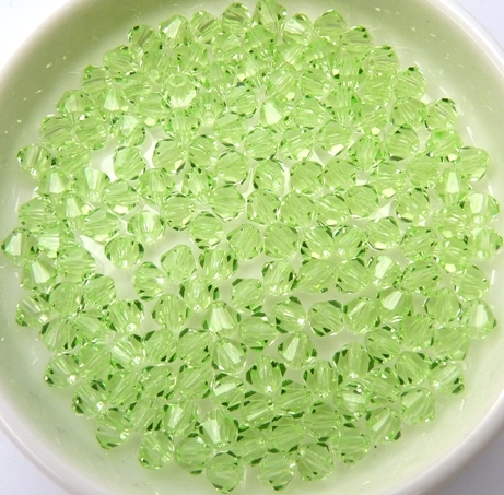 04-MC-50800 Bicone Chrysolite, 4 mm. 50 Pc.-10857