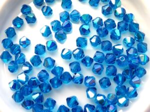 04-MC-60080-28701 Bicones Dark Aqua AB 4 mm. 50 Pc.-10642