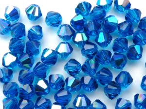 04-MC-60080-28701 Bicones Dark Aqua AB 4 mm. 50 Pc.-10641