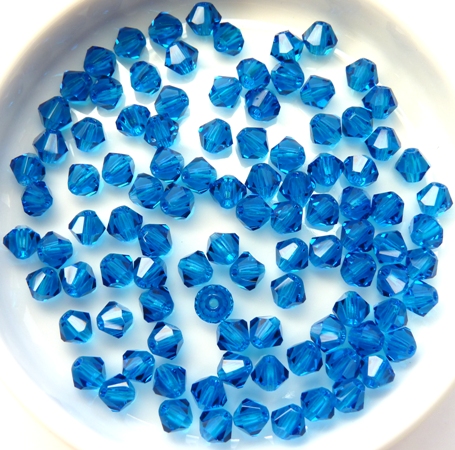 04-MC-60080 Bicones Dark Aqua 4 mm. 50 Pc.-0 04-MC-60080 Bicones Dark Aqua 4 mm. 50 Pc.-0
