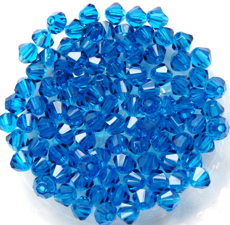 04-MC-60080 Bicones Dark Aqua 4 mm. 50 Pc.-10636