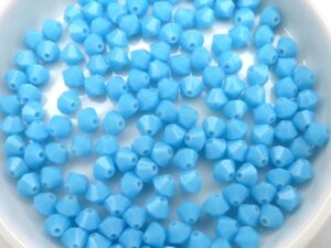 04-MC-63030 Bicone, Opaque Blue Turquoise, 4 mm. 50 Pc.-10866