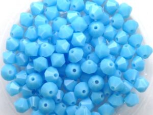 04-MC-63030 Bicone, Opaque Blue Turquoise, 4 mm. 50 Pc.-0