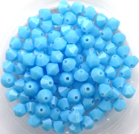 04-MC-63030 Bicone, Opaque Blue Turquoise, 4 mm. 50 Pc.-0 04-MC-63030 Bicone, Opaque Blue Turquoise, 4 mm. 50 Pc.-0