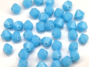 04-MC-63030 Bicone, Opaque Blue Turquoise, 4 mm. 50 Pc.-10867