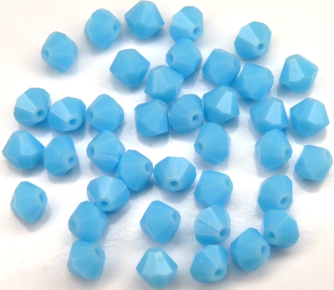04-MC-63030 Bicone, Opaque Blue Turquoise, 4 mm. 50 Pc.-10867