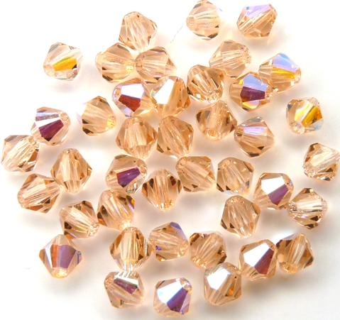 04-MC-70110-28701 Bicone, Rosaline AB, 4 mm. 50 Pc.-0 04-MC-70110-28701 Bicone, Rosaline AB, 4 mm. 50 Pc.-0