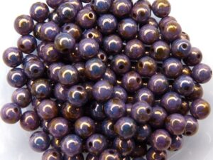 04-R-02010-65426 Alabaster Flamed Grey round 4 mm. 80 Pc.-0