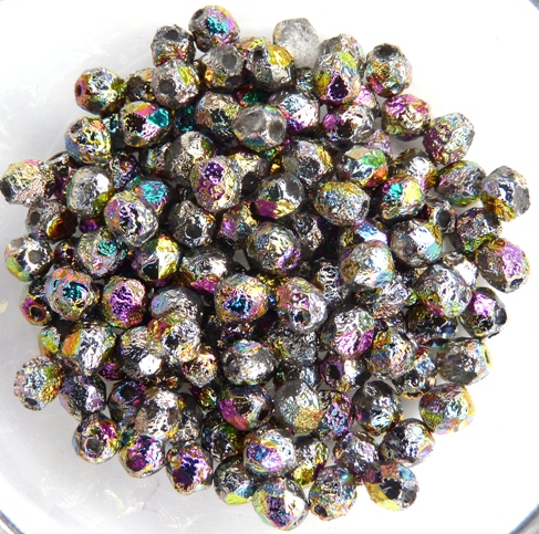 0020236 Crystal Etched Full Vitrail Facet 4 mm. 50 Pc.-0 0020236 Crystal Etched Full Vitrail Facet 4 mm. 50 Pc.-0