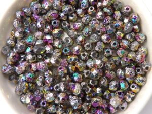 0020236 Crystal Etched Full Vitrail Facet 4 mm. 50 Pc.-10697