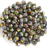 0020240 Crystal Etched Full Volcano Facet 4 mm. 50 Pc.-0