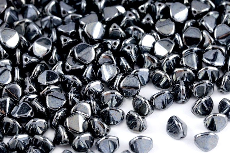 PI-23980-14400 Jet Hematite Pinch beads. 10 gram-0 PI-23980-14400 Jet Hematite Pinch beads. 10 gram-0